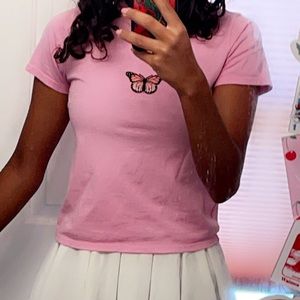 Brandy pink butterfly shirt